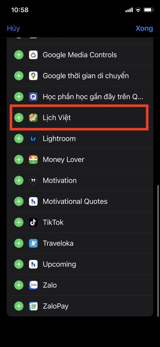 Widget âm lịch