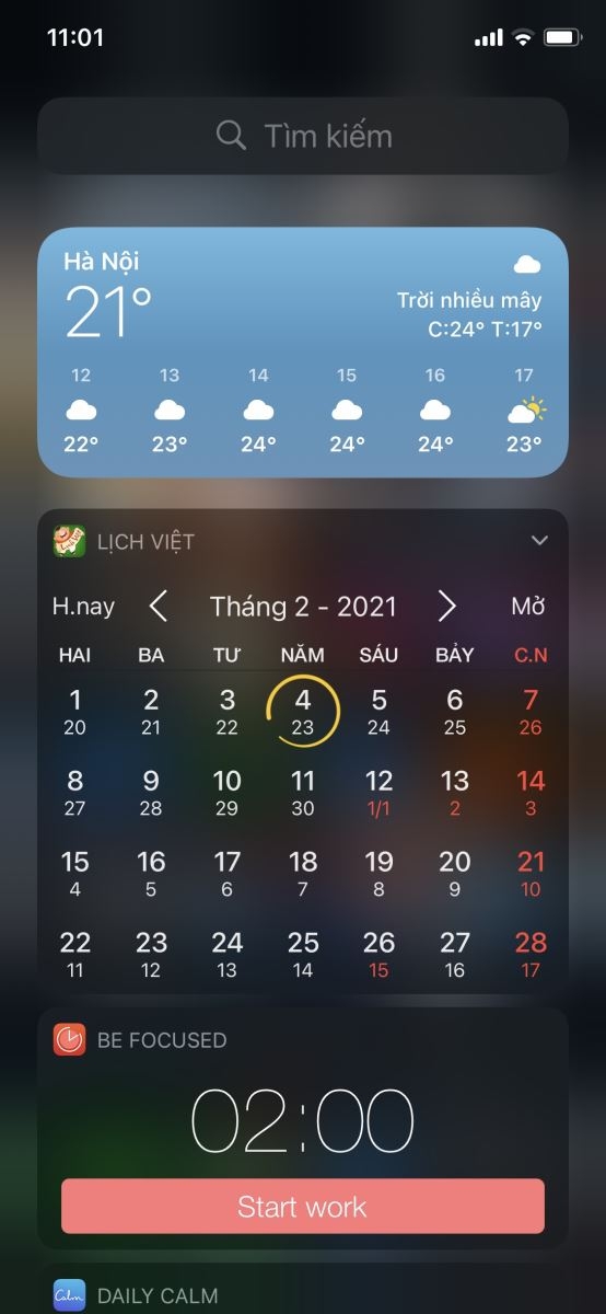 Widget âm lịch