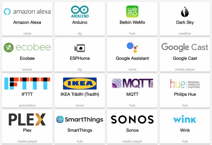 Home Assistant có thể kết nối các thương hiệu khác nhau để hoàn tất tác vụ nhà thông minh cần thiết