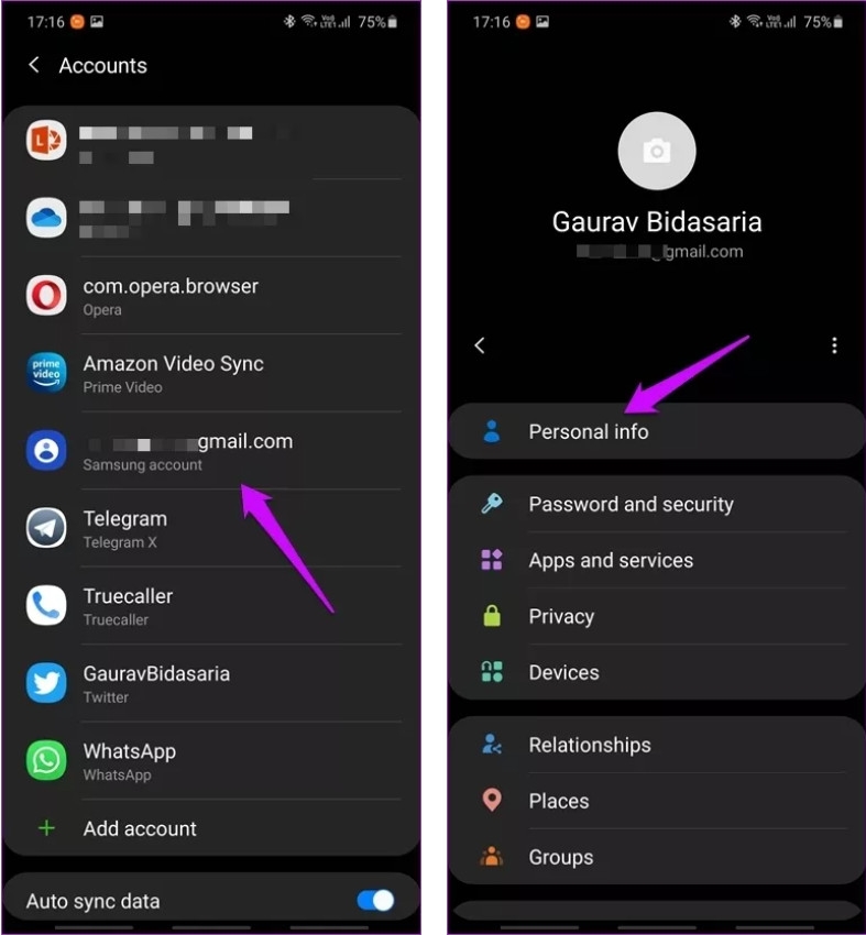Cách quản lý tài khoản Samsung trên điện thoại Android
