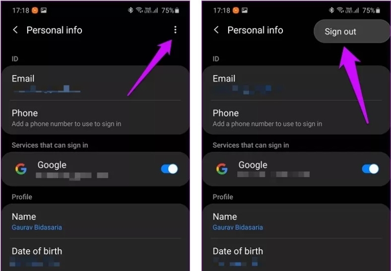 Cách quản lý tài khoản Samsung trên điện thoại Android