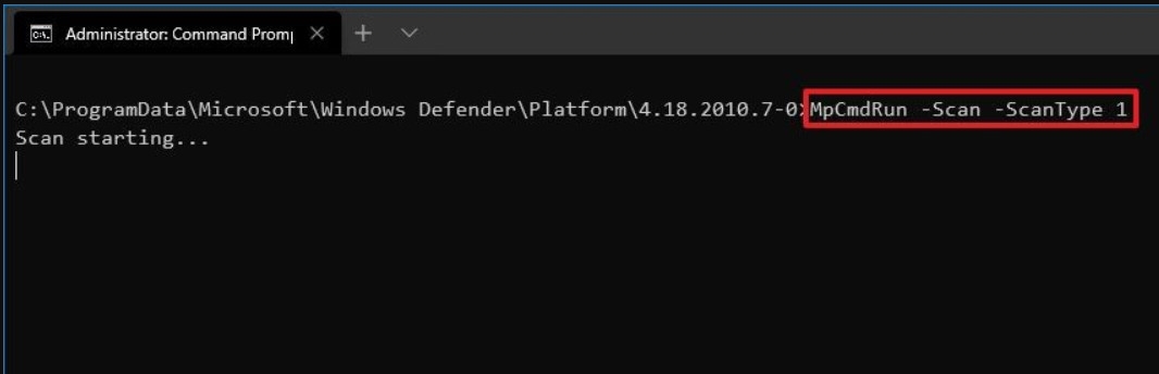 Cách sử dụng Microsoft Defender Antivirus bằng dòng lệnh trên Windows 10