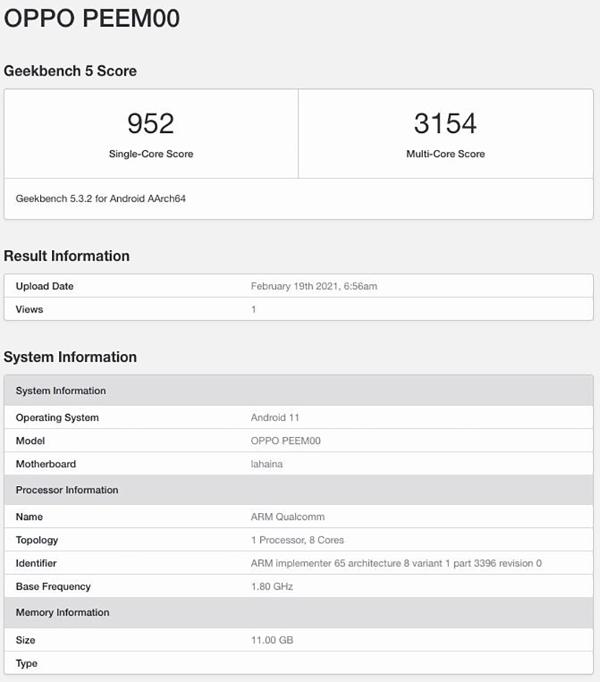 OPPO Find X3 Pro xuất hiện trên Geekbench