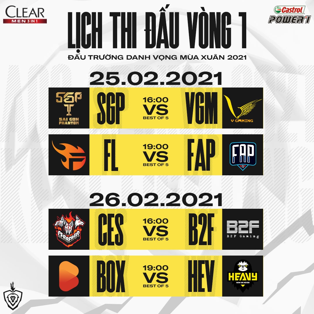 Thay đổi lịch thi đấu ĐTDV Mùa Xuân 2021