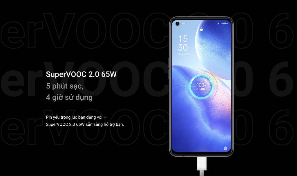 OPPO Reno5 5G với dung lượng pin lớn