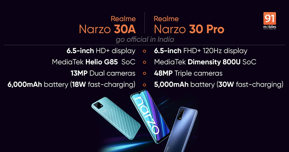 Realme Narzo 30 Pro 5G (ảnh 1) Realme Narzo 30 Pro 5G (ảnh 1)