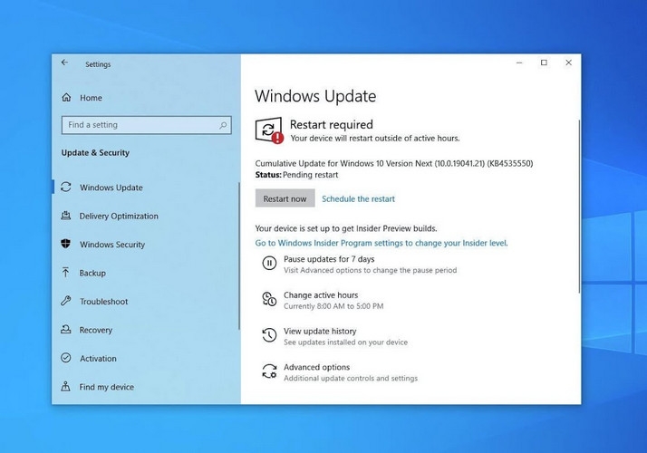 Cập nhật hệ điều hành giúp sửa lỗi phát sinh hiệu quả