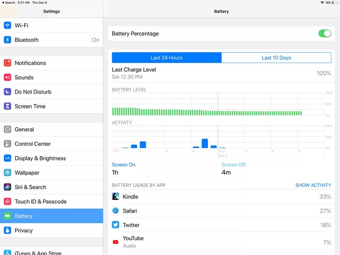 Kiểm tra pin iPad thông qua ứng dụng Kiểm tra pin iPad thông qua ứng dụng