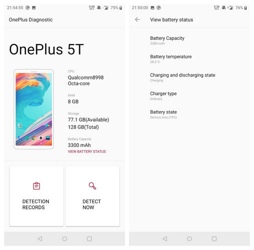OnePlus cung cấp công cụ kiểm tra tình trạng pin của riêng mình