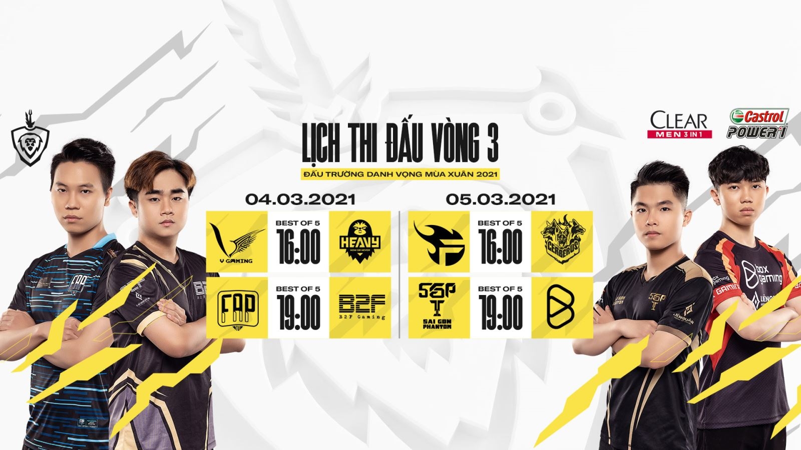 Lịch thi đấu vòng 3 ĐTDV Mùa Xuân 2021