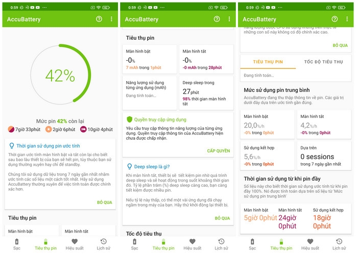 Sử dụng ứng dụng để kiểm tra pin