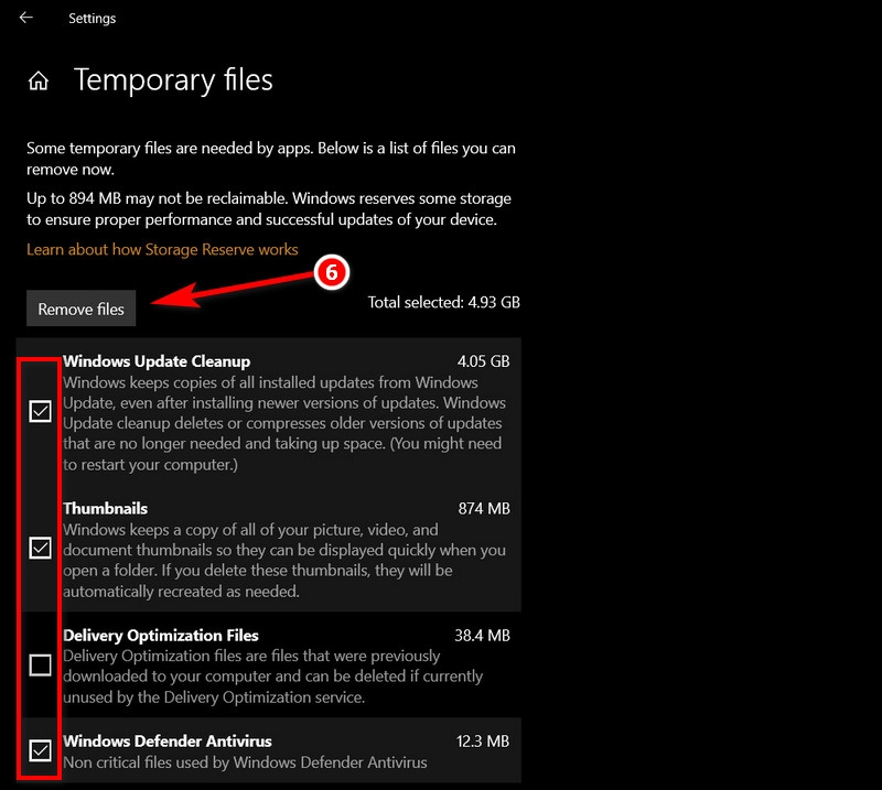 xóa file tạm trên máy tính Windows 10