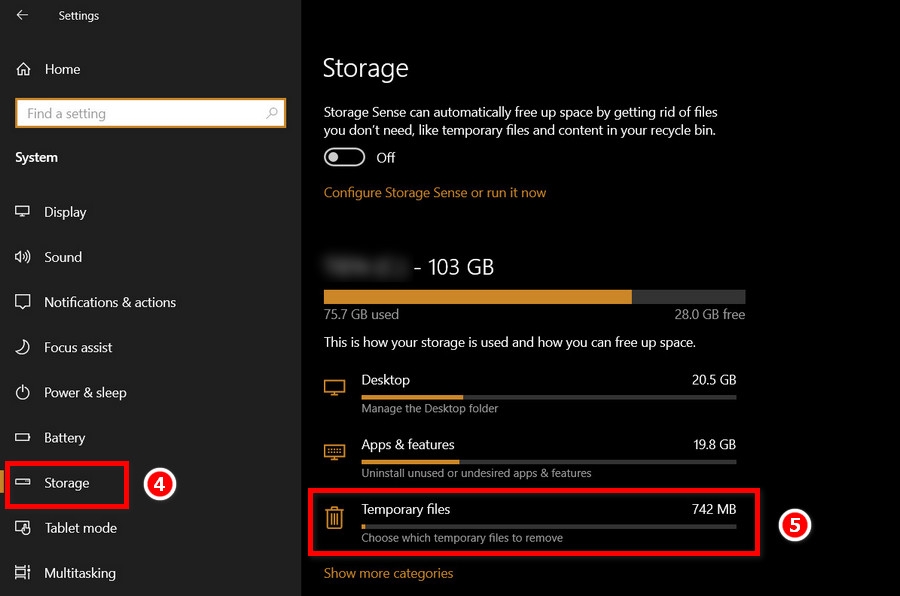 dọn file rác trên Windows 10