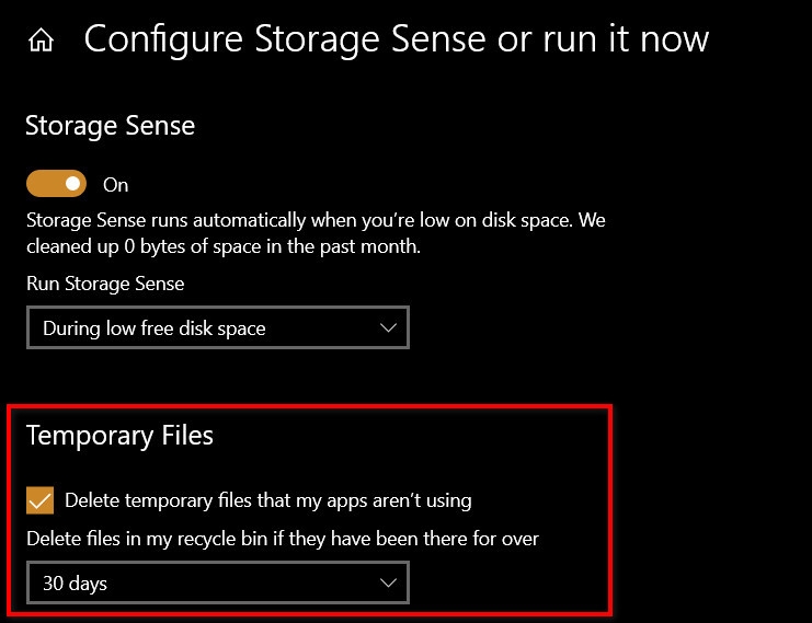Hướng dẫn xóa file rác, file tạm Temporary Files trên Windows 10