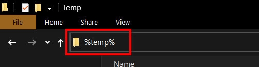 xóa file temp trên Windows 10