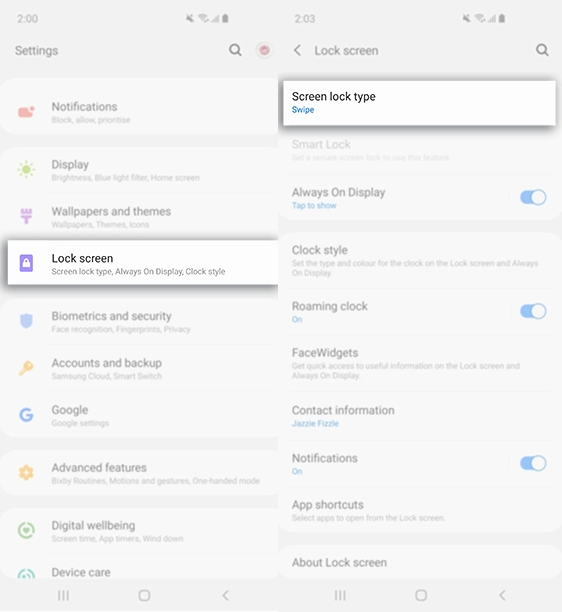 Cách cài mật khẩu điện thoại Android