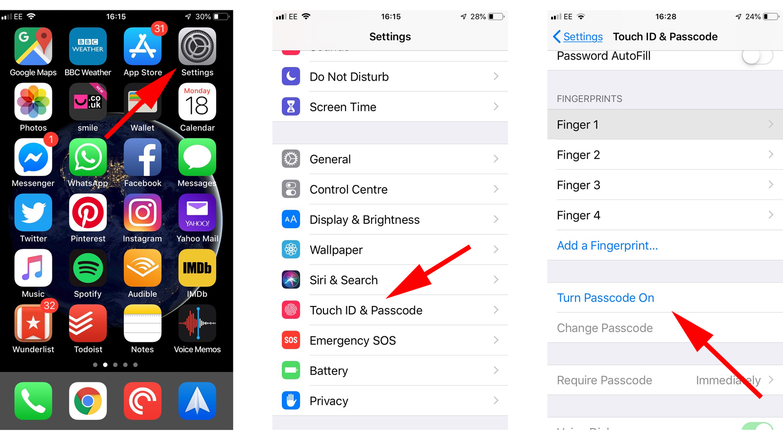 Cách cài mật khẩu điện thoại iPhone