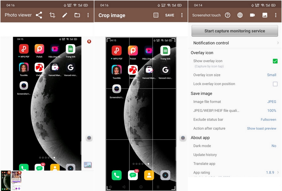 ứng dụng chụp ảnh màn hình điện thoại Android