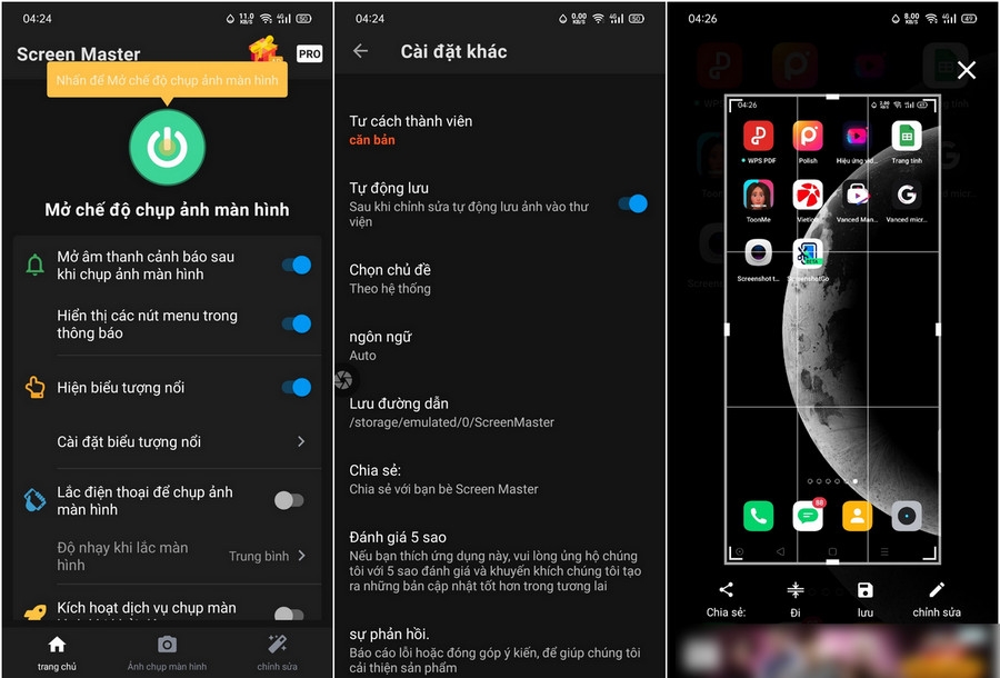 chụp ảnh màn hình trên Android