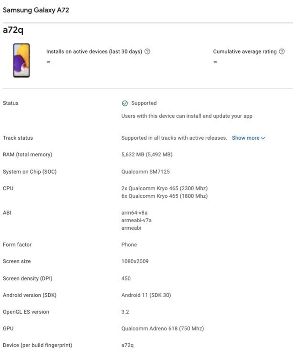 Galaxy A72