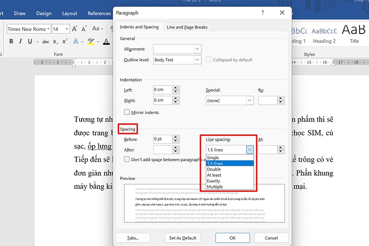 Mách bạn cách giãn dòng trong Word nhanh chóng (Hình 6)