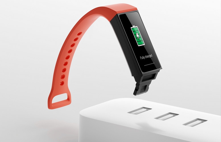 Vòng đeo tay thông minh Xiaomi Mi Band 4C có thể sạc ngay qua cổng USB rất tiện lợi