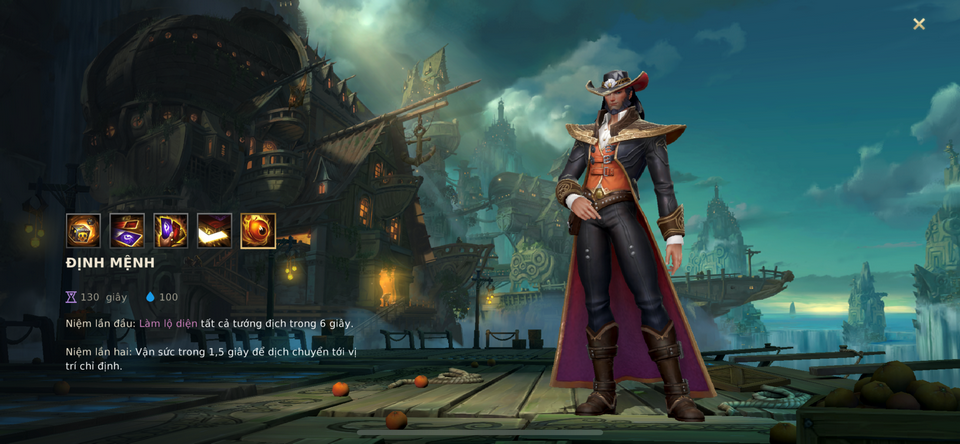Kỹ năng Twisted Fate Tốc chiến - Định Mệnh