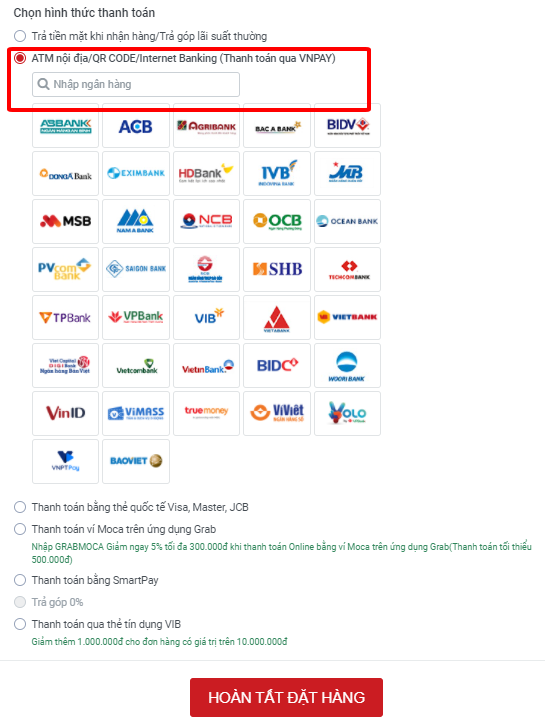 Hướng dẫn giảm 300.000 đồng khi thanh toán qua VNPAY tại FPT Shop