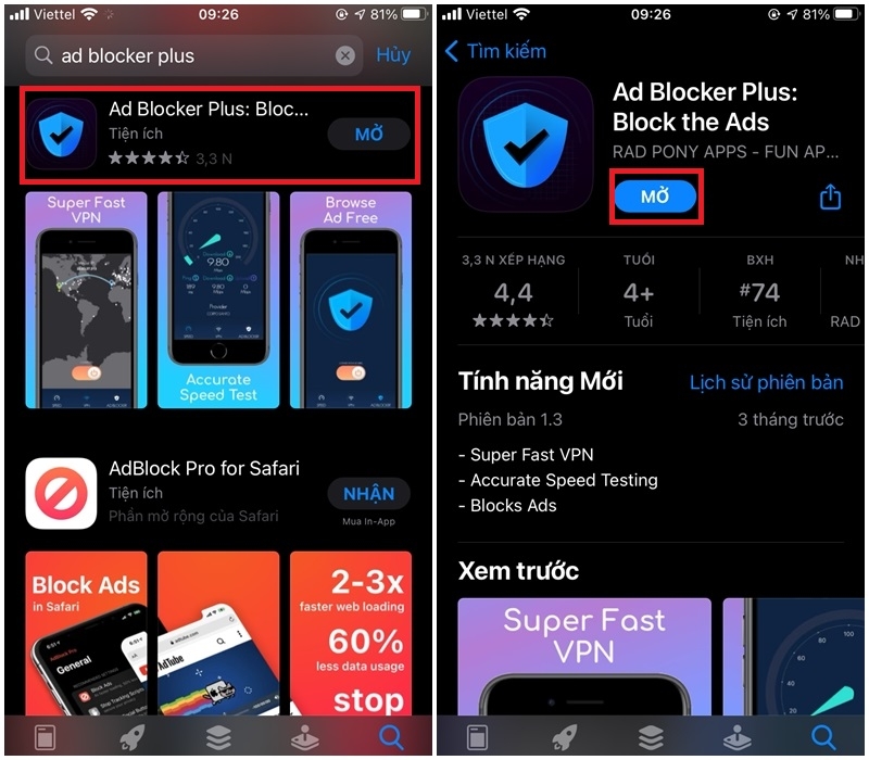 Chặn quảng cáo trên iPhone, iPad