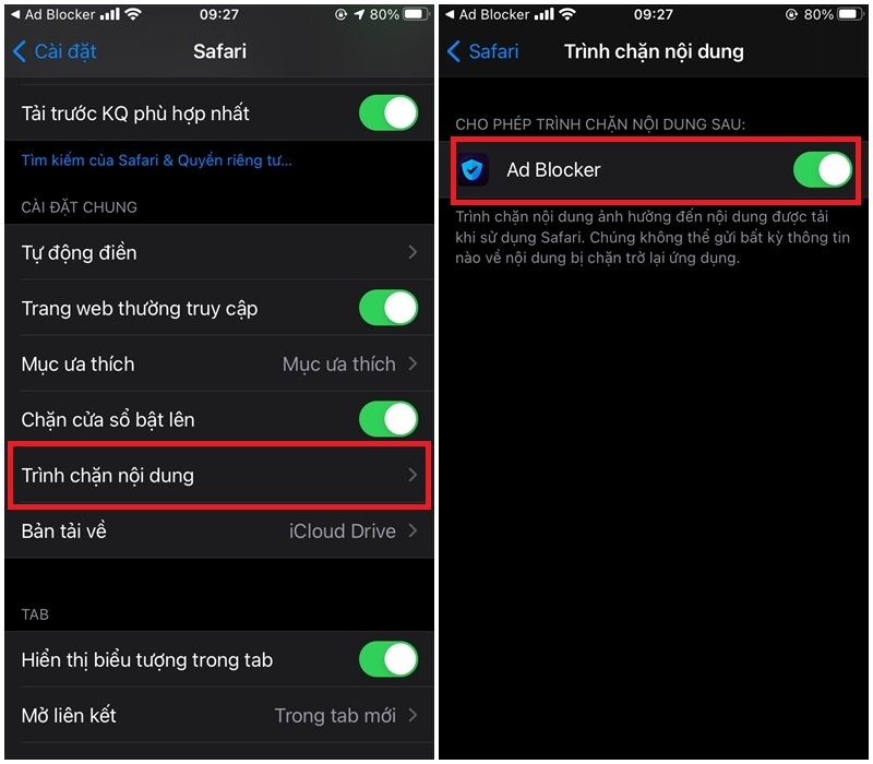 Chặn quảng cáo trên iPhone, iPad