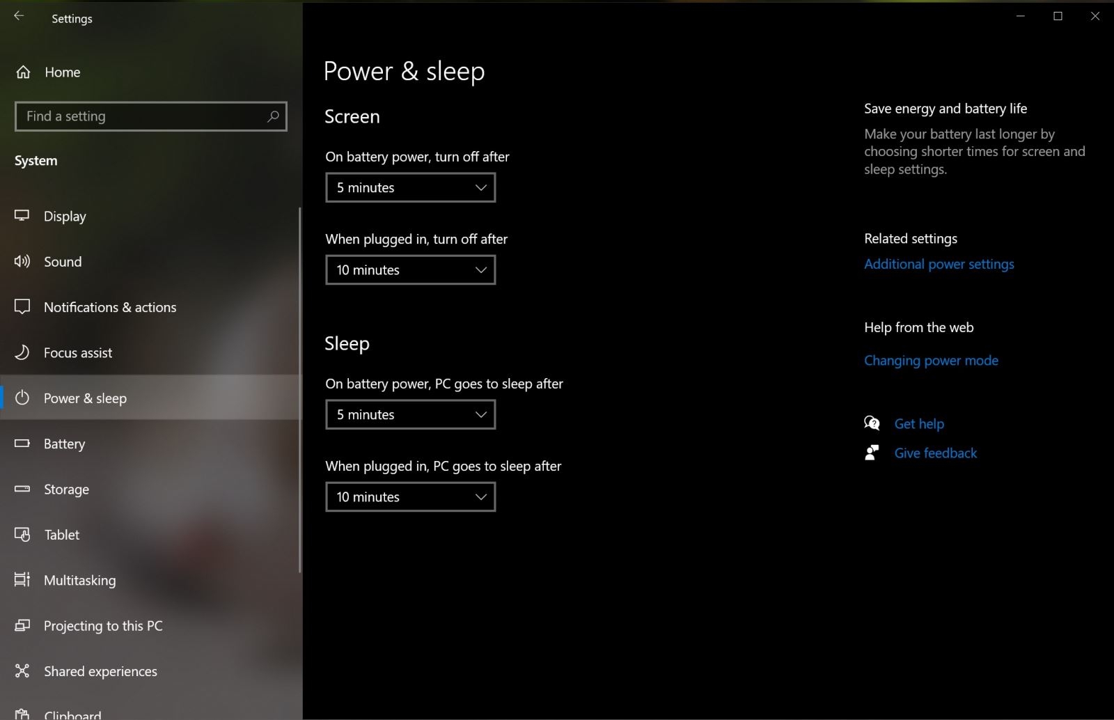 Làm thế nào để tùy chỉnh thời gian tự động tắt màn hình và sleep trên PC Windows 10?