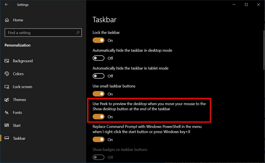 tuy bien taskbar tren windows 10