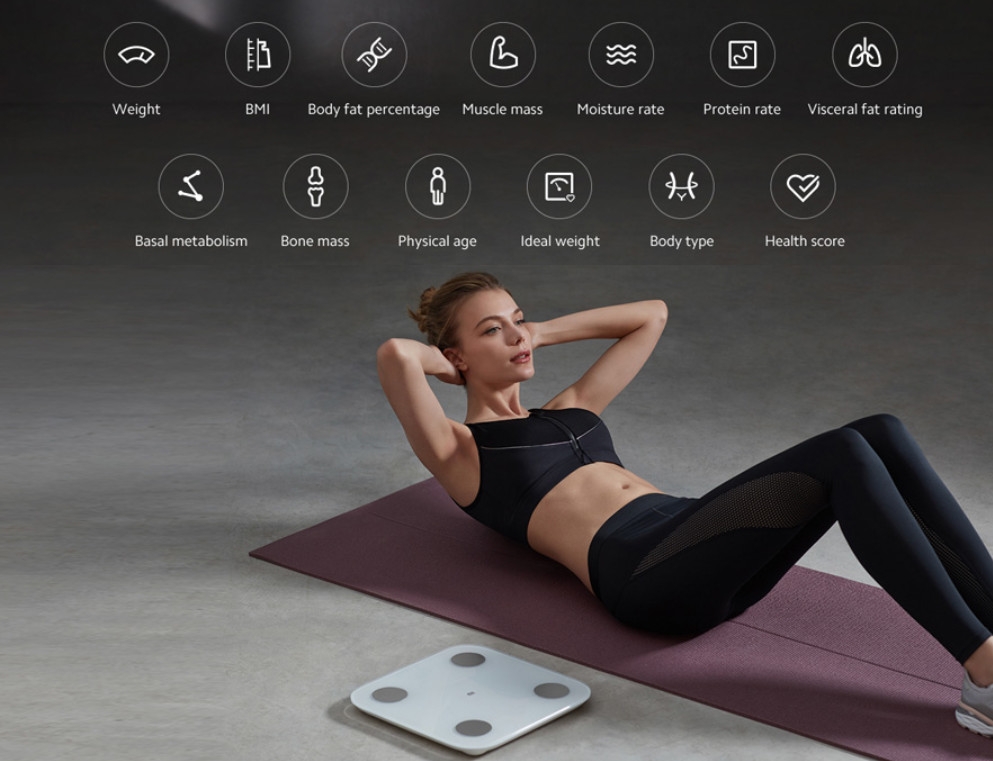 Cân thông minh Mi Body Composition Scale 2 cung cấp các dữ liệu khác nhau về cơ thể con người