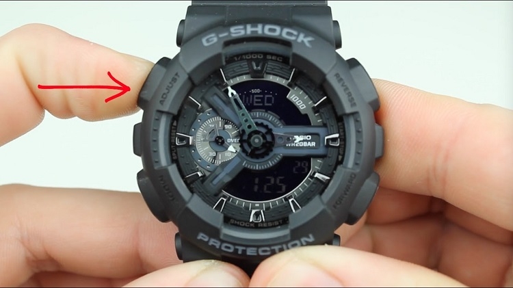 cách chỉnh ngày giờ cho đồng hồ G-Shock 3