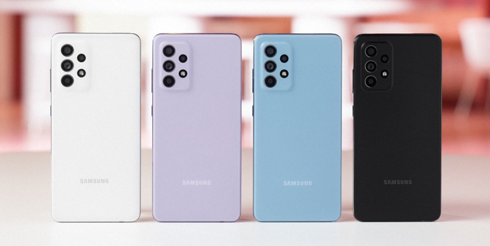 Các tùy chọn màu sắc của Galaxy A52 Các tùy chọn màu sắc của Galaxy A52