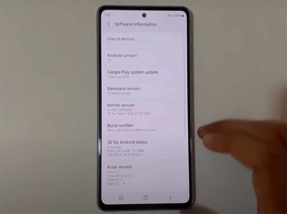 Galaxy S20 FE đã được cập nhật One UI 3.1 Galaxy S20 FE đã được cập nhật One UI 3.1