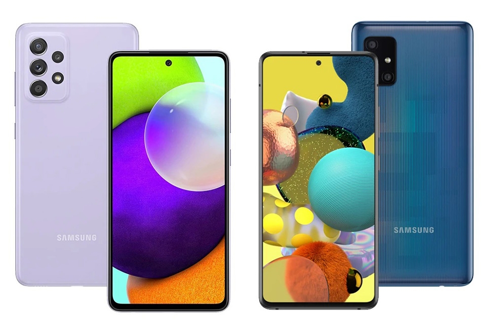 Samsung Galaxy A52 5G và Galaxy A51 5G Samsung Galaxy A52 5G và Galaxy A51 5G