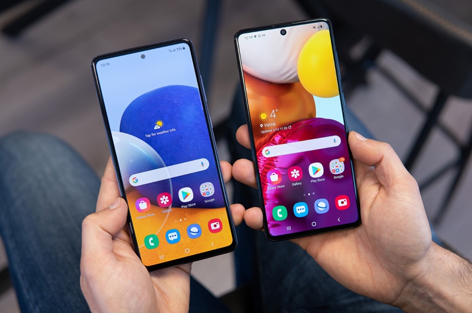 Samsung Galaxy A72 vs Galaxy A71 Samsung Galaxy A72 vs Galaxy A71