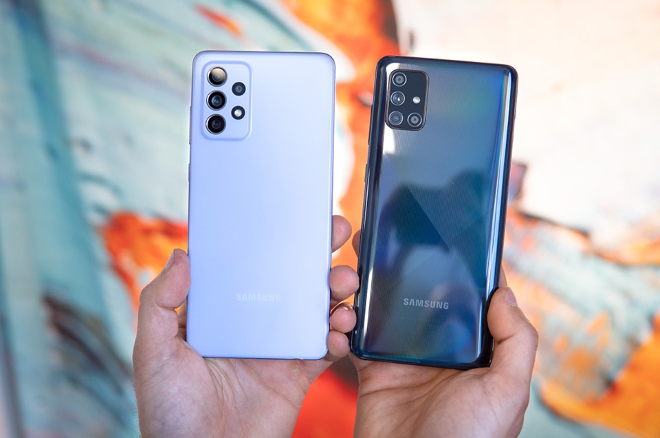 Samsung Galaxy A72 vs Galaxy A71 Samsung Galaxy A72 vs Galaxy A71