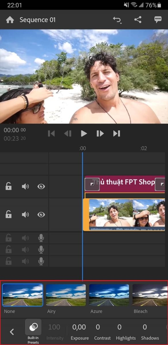 Chỉnh sửa video với Adobe Premiere Rush