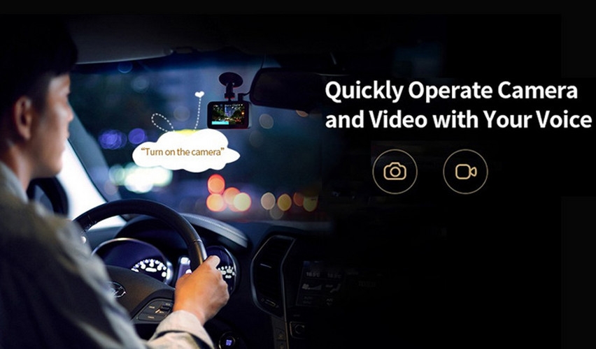 Người dùng có thể điều khiển camera hành trình Mi Dash Cam 1S qua giọng nói