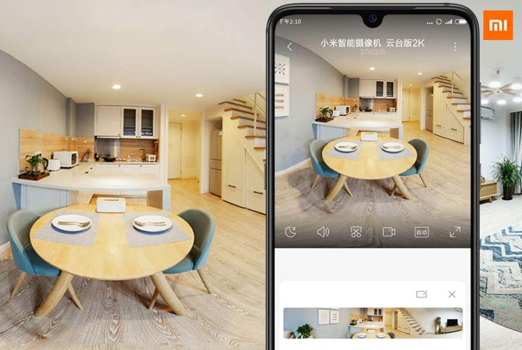 Camera an ninh Mi Home Security Camera 360° 2K cho góc nhìn rộng, giúp thu được nhiều đối tượng hơn