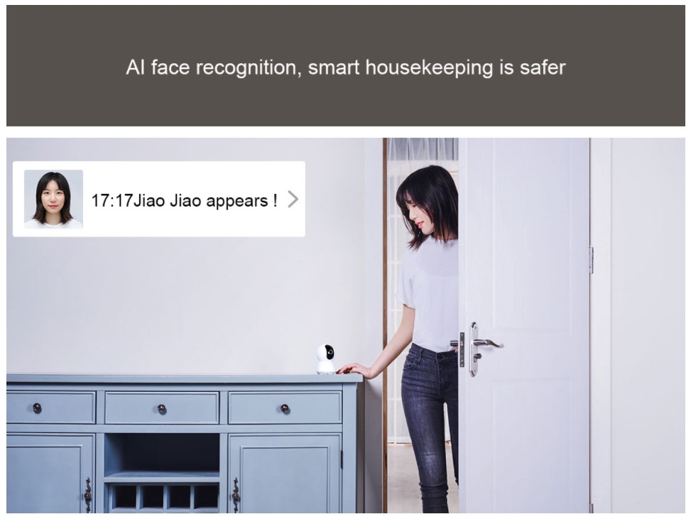 Camera an ninh Mi Home Security Camera 360° 2K nhận dạng chính xác con người và đưa ra thông báo
