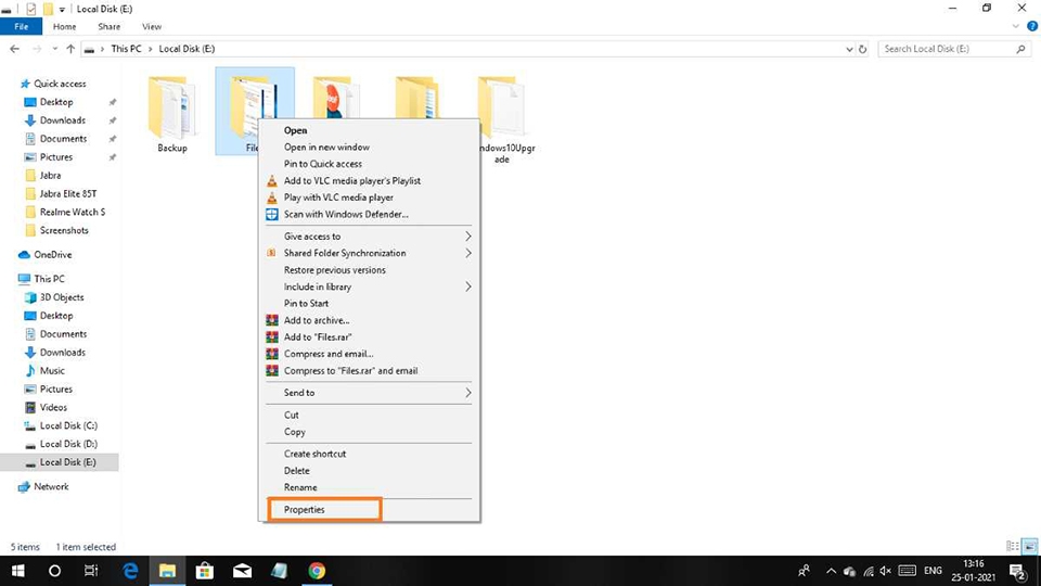 Ẩn tệp và thư mục trên Windows 10