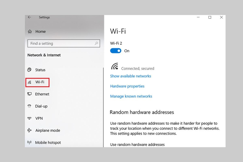 Cách bật Wi-Fi trên Windows 10