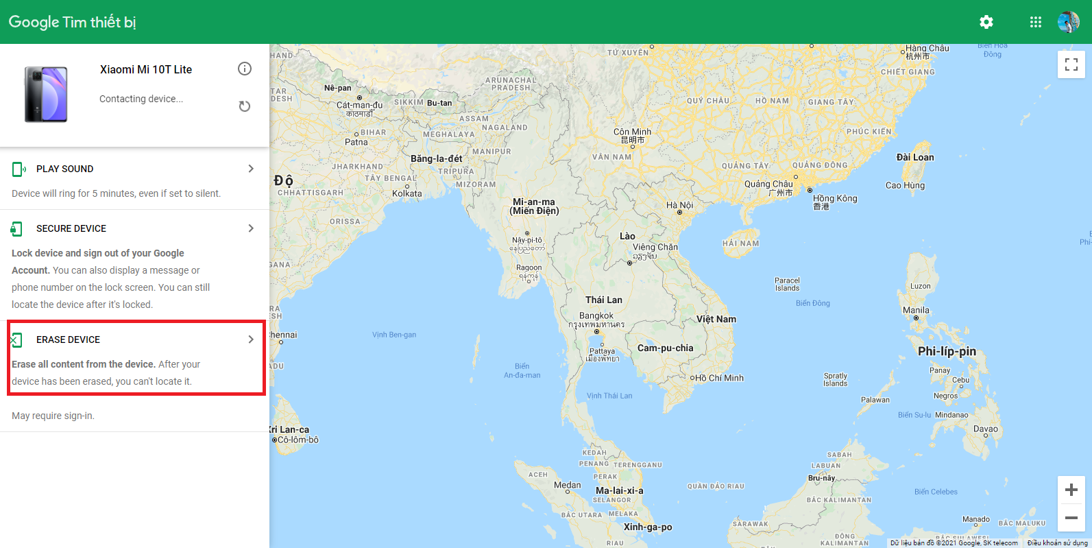 Sử dụng Find My Devices lấy mã PIN (1)