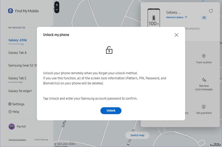 Sử dụng Find My Mobile (2)