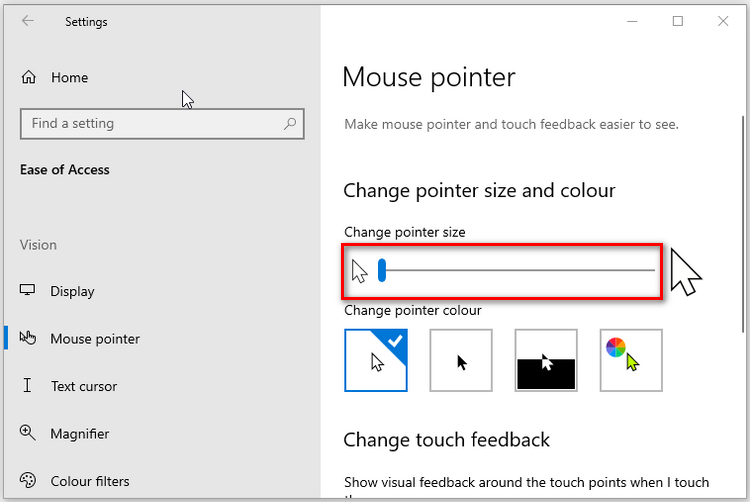 Cách thay đổi kích thước và màu sắc trỏ chuột trong Windows 10
