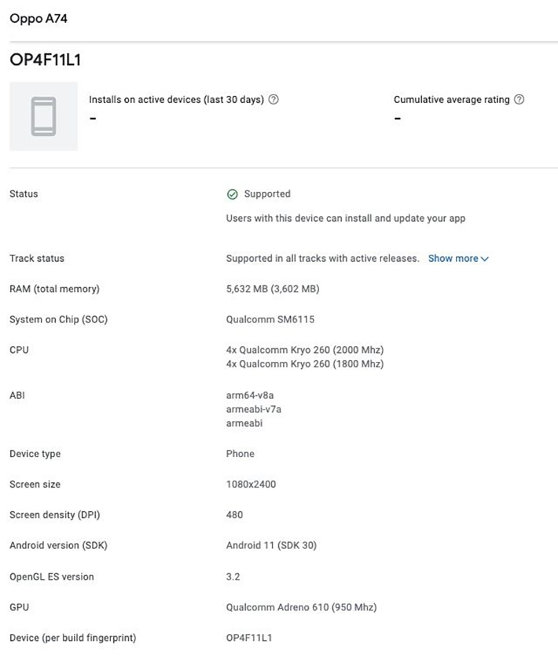 Thông tin OPPO A74 4G (ảnh 2) Thông tin OPPO A74 4G (ảnh 2)
