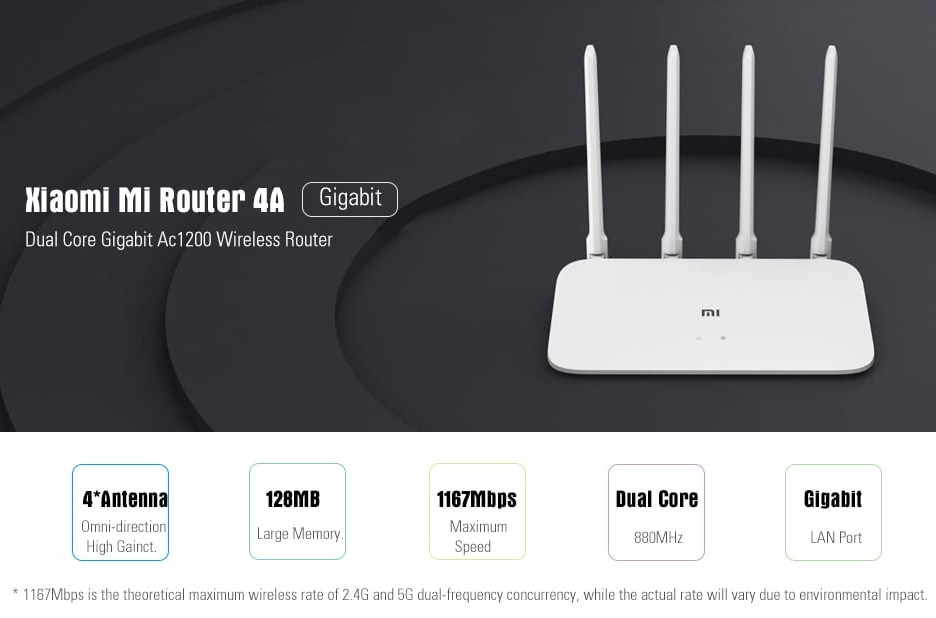 Bộ định tuyến không dây (Router Wi-Fi) Mi Router 4A Giga Version có phần cứng mạnh mẽ trong một thiết kế đơn giản